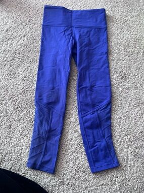 Lululemon Ivivva Girls Blue Athletic Leggings